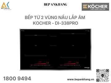 Bếp từ 2 vùng nấu Kocher DI-338PRO - Nhập khẩu Hàn Quốc